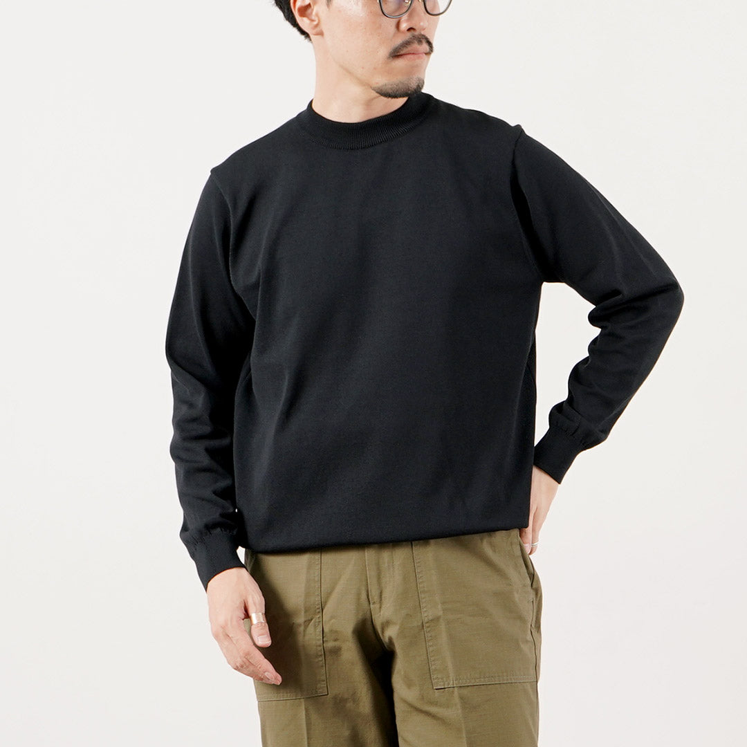 RINASCENTE（リナシェンテ） 別注 ハイブリッド ウォッシャブル 沼ネック ロングスリーブ ニットTシャツ 日本製