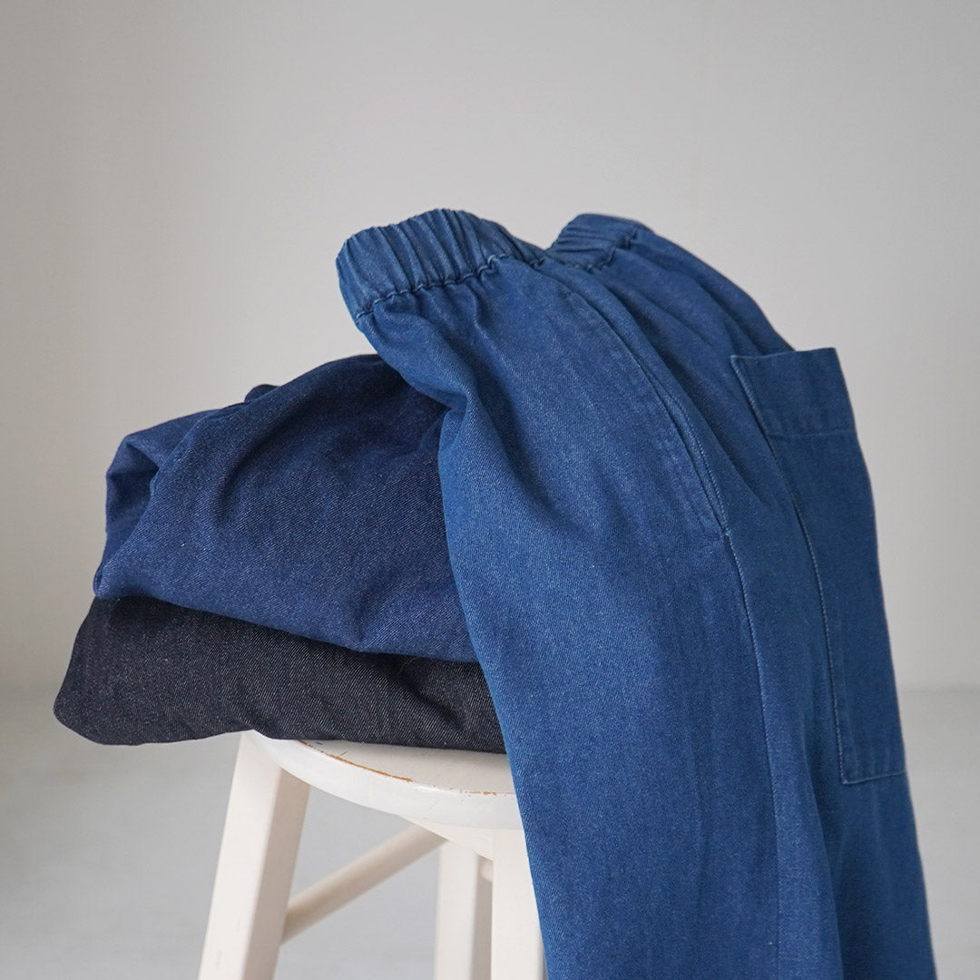 MAO MADE（マオメイド） T/Cデニム サイドタックバルーン パンツ