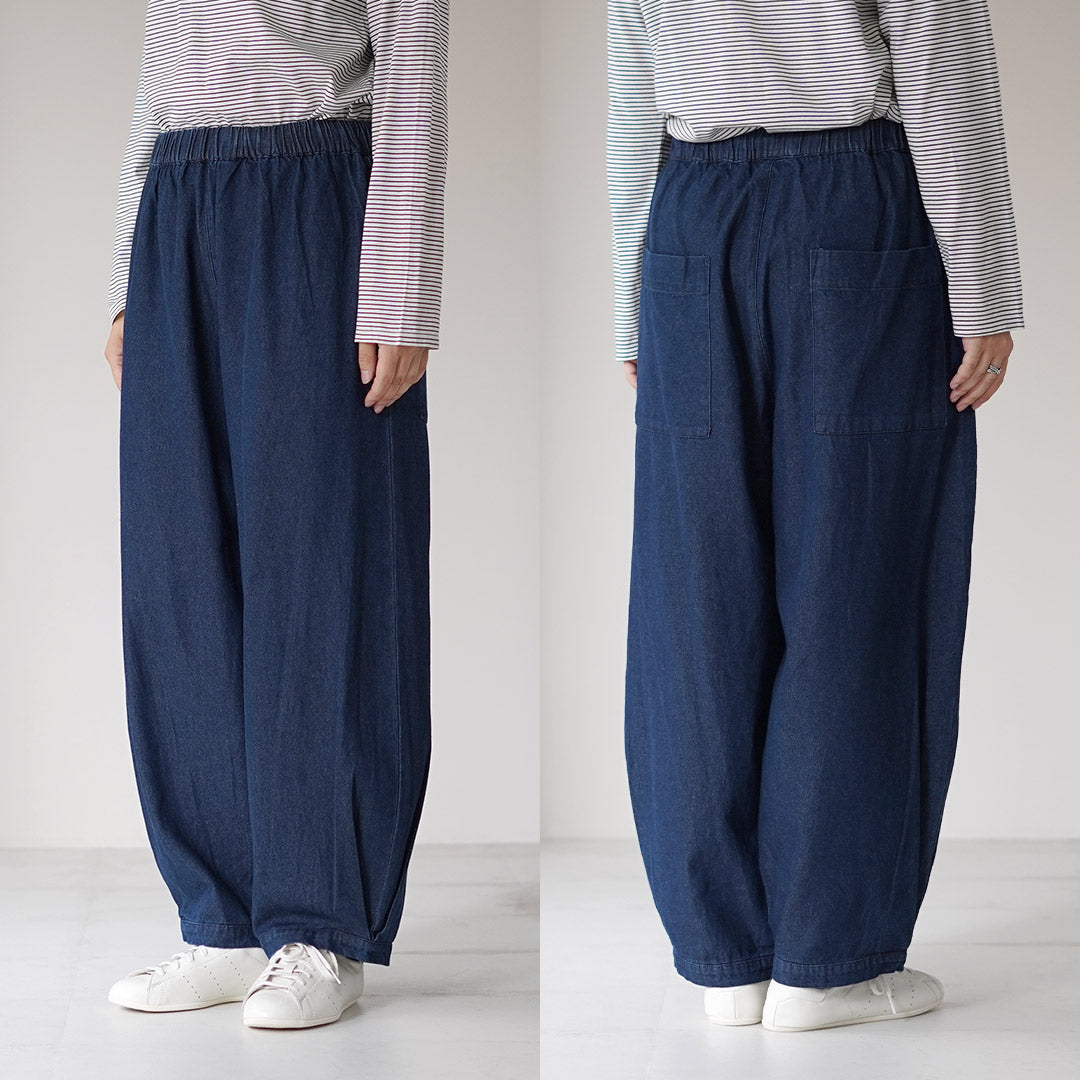 MAO MADE（マオメイド） T/Cデニム サイドタックバルーン パンツ