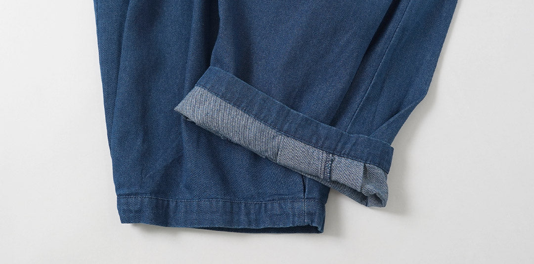 MAO MADE（マオメイド） T/Cデニム サイドタックバルーン パンツ