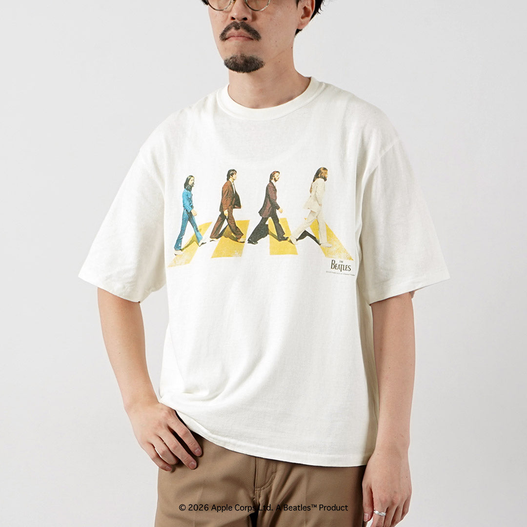 FREE RAGE（フリーレイジ） ビートルズ×フリーレイジ ラストレコーディング リサイクルコットン ショートスリーブTシャツ 日本製