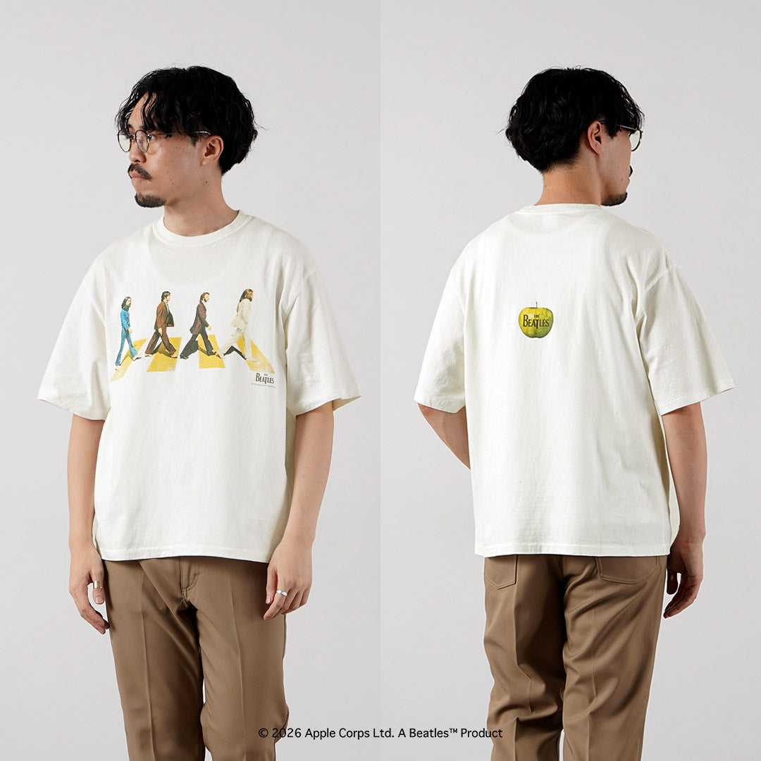 FREE RAGE（フリーレイジ） ビートルズ×フリーレイジ ラストレコーディング リサイクルコットン ショートスリーブTシャツ 日本製