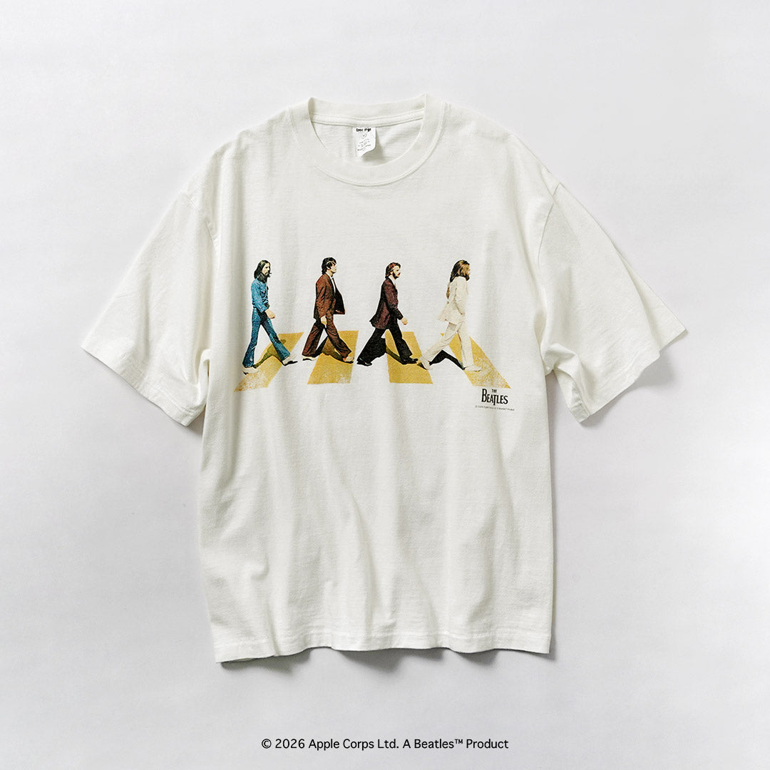 FREE RAGE（フリーレイジ） ビートルズ×フリーレイジ ラストレコーディング リサイクルコットン ショートスリーブTシャツ 日本製