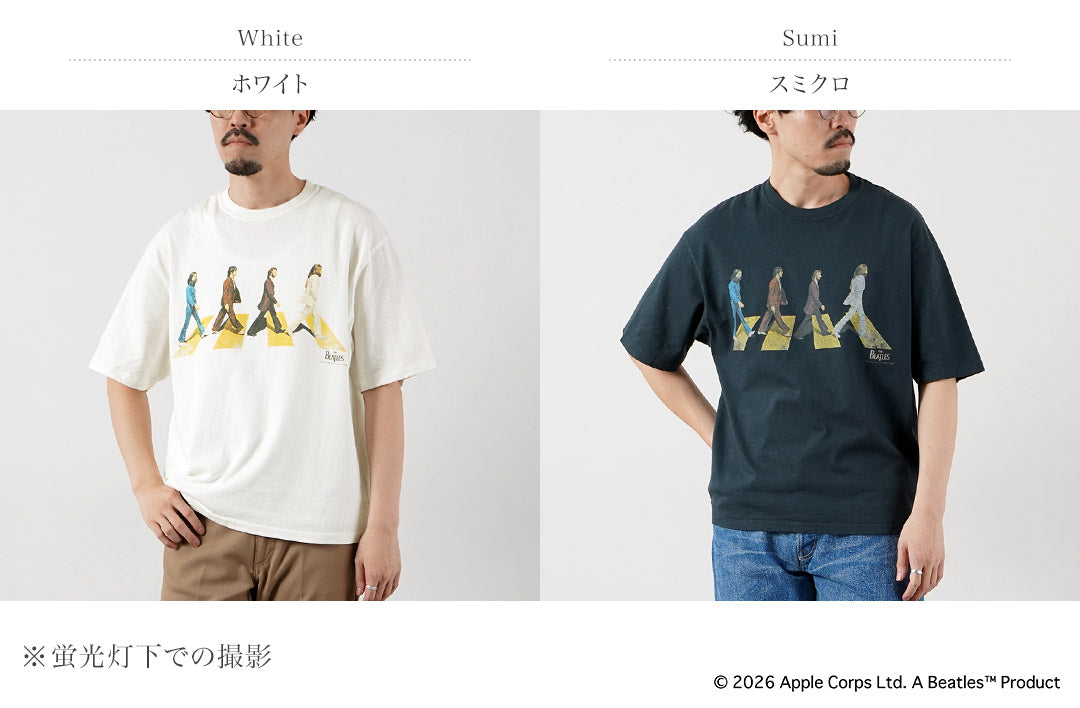 FREE RAGE（フリーレイジ） ビートルズ×フリーレイジ ラストレコーディング リサイクルコットン ショートスリーブTシャツ 日本製