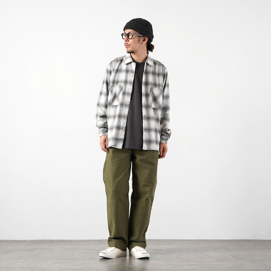 KEMA DESIGNS（ケマデザインズ） リネンウール アムンゼン オンブレー オープンカラーシャツ 日本製