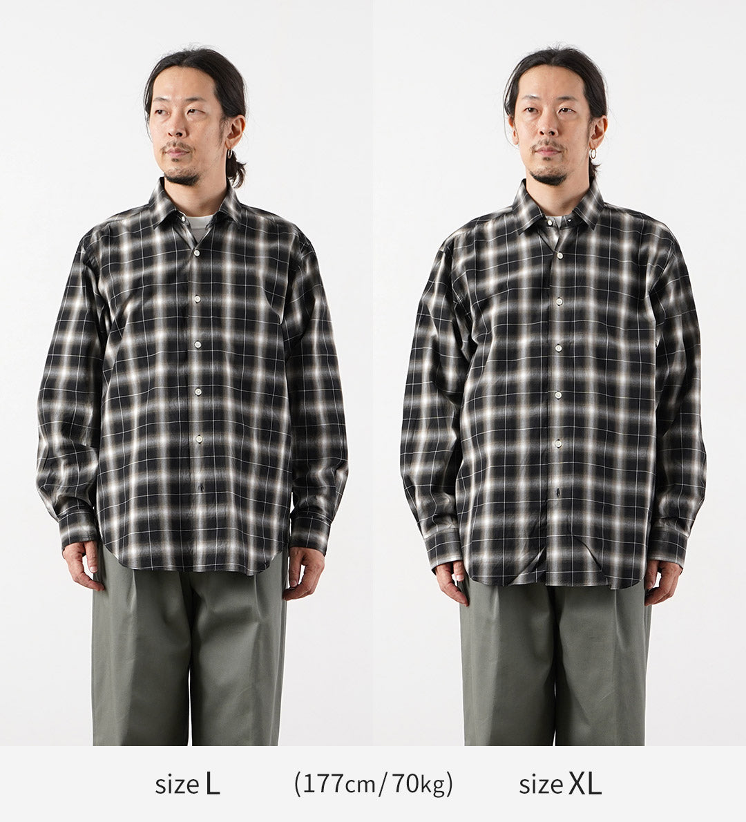 HARROWE HARROWE（ハロウハロウ） チェック レギュラーカラーシャツ 日本製