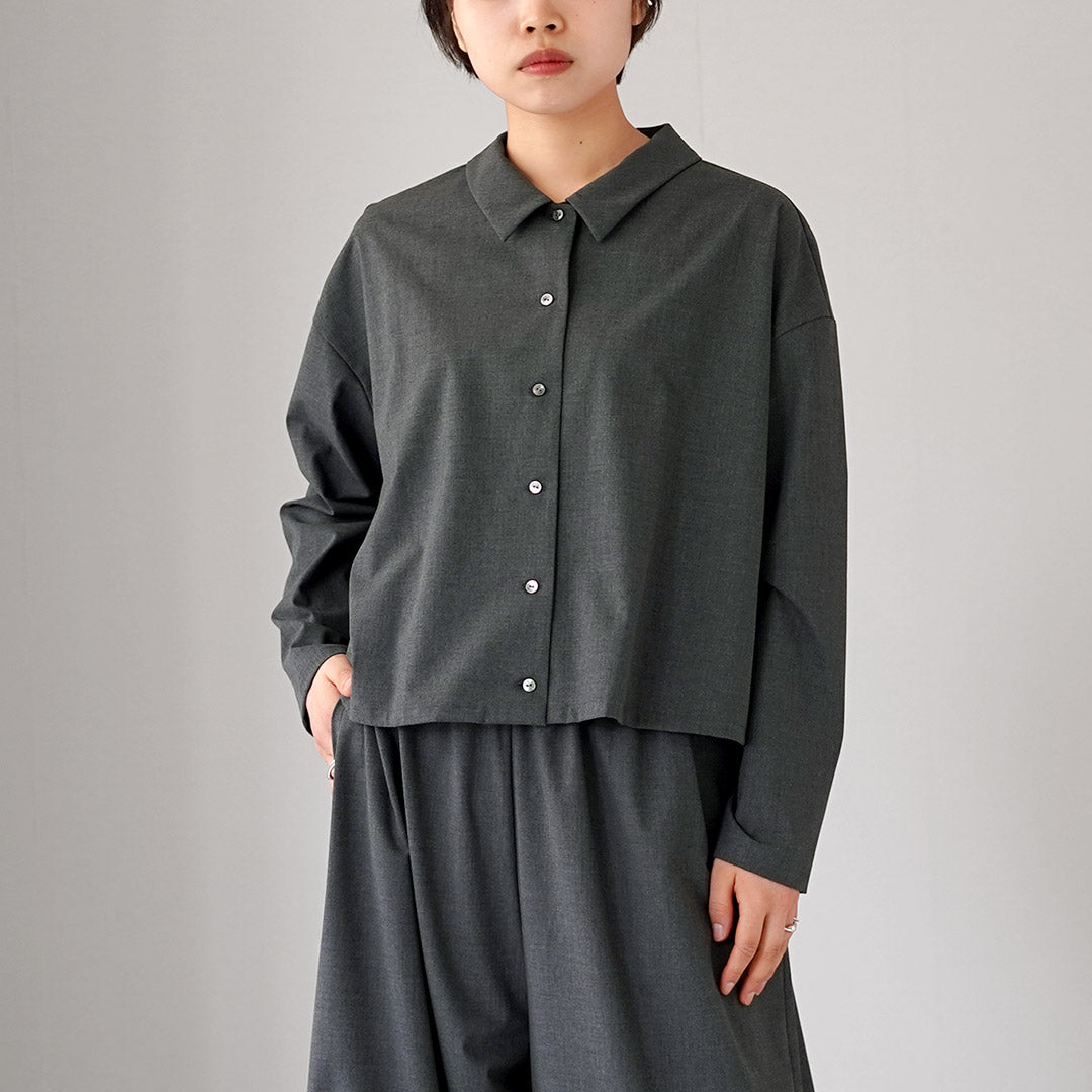 mizuiro ind（ミズイロインド） T/R ワイドシャツ 日本製