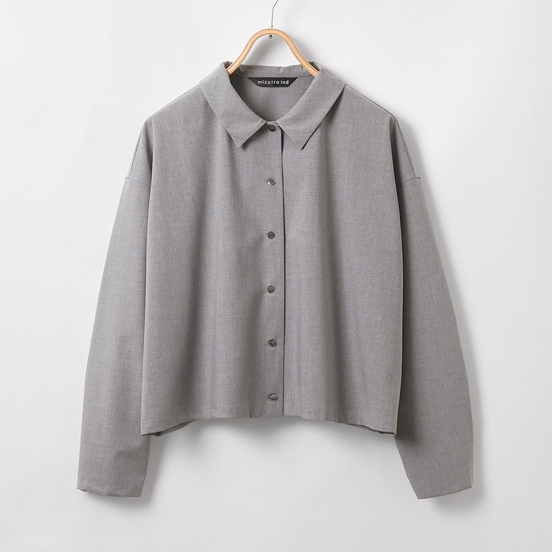 mizuiro ind（ミズイロインド） T/R ワイドシャツ 日本製