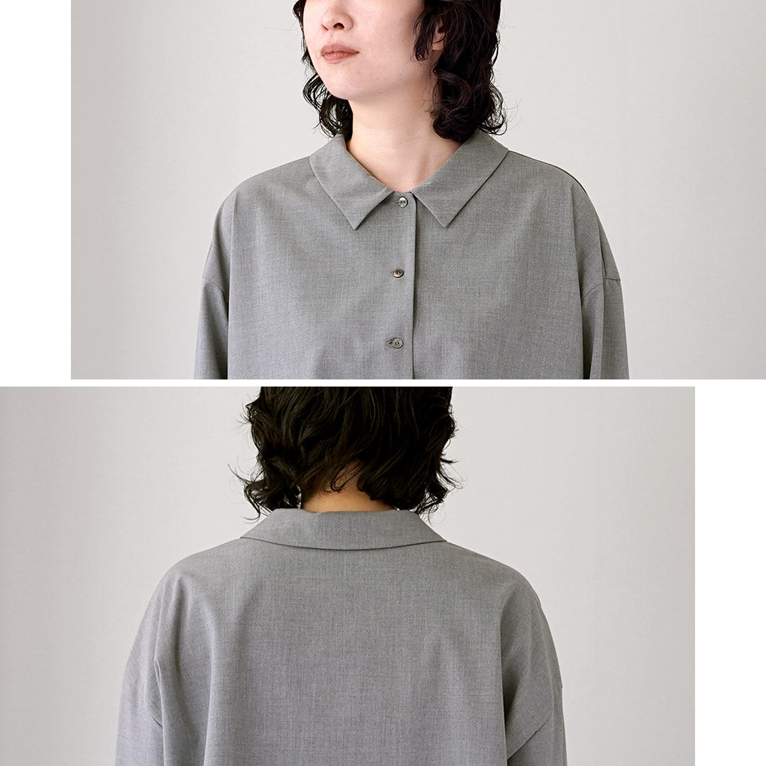 mizuiro ind（ミズイロインド） T/R ワイドシャツ 日本製
