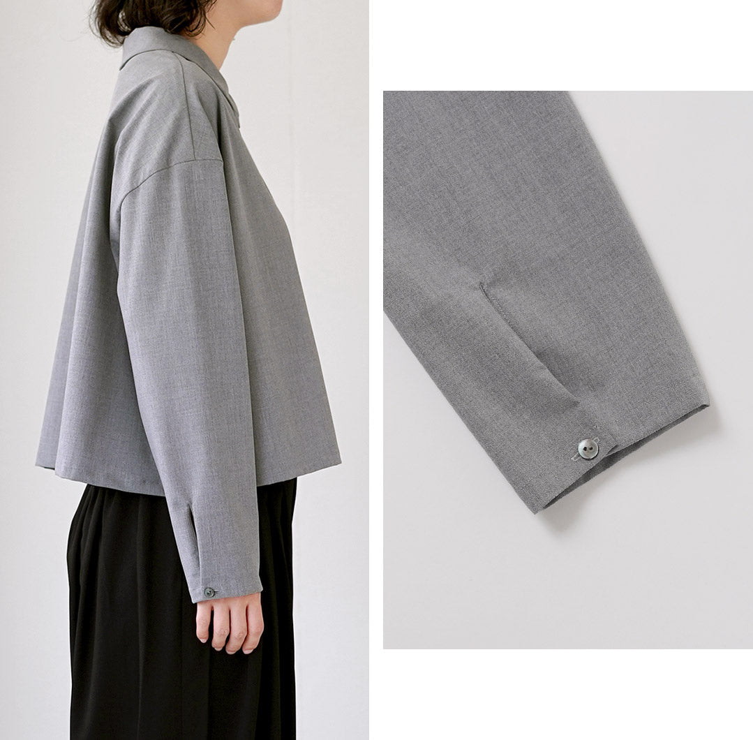 mizuiro ind（ミズイロインド） T/R ワイドシャツ 日本製