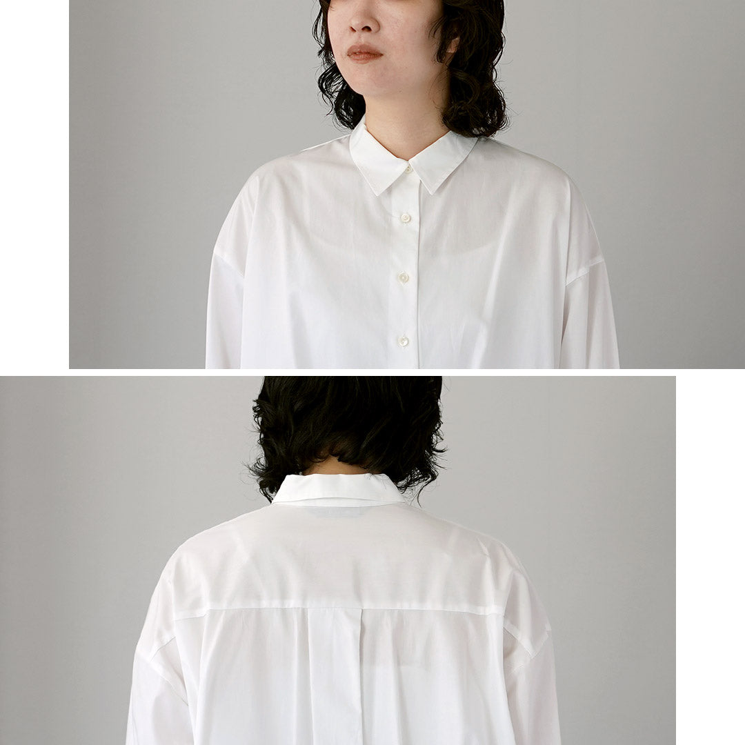 mizuiro ind（ミズイロインド） ロングスリーブ バルーンシャツ 日本製