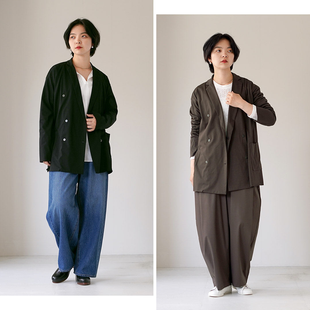 mizuiro ind（ミズイロインド） カット ダブルブレステッド カーディガン 日本製