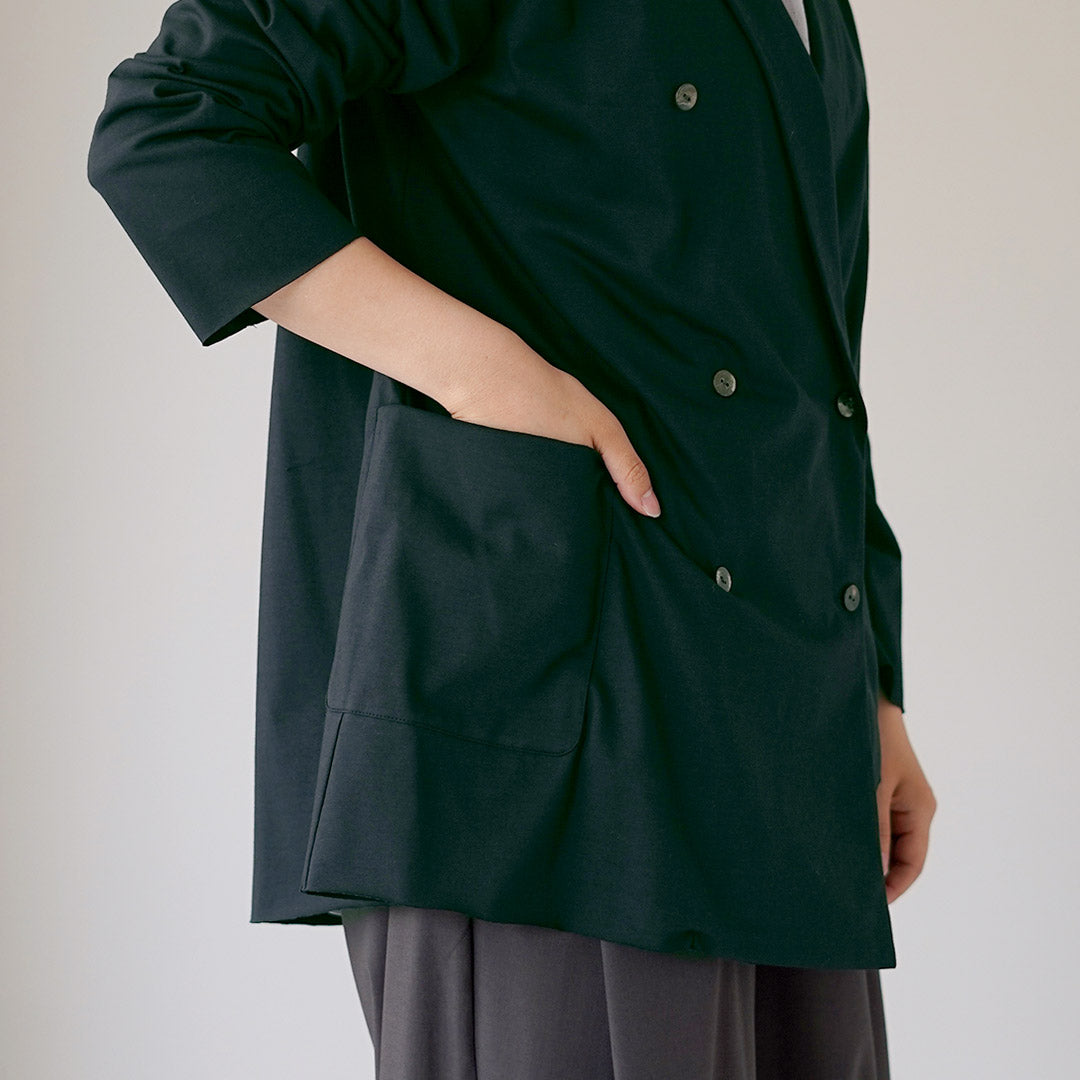 mizuiro ind（ミズイロインド） カット ダブルブレステッド カーディガン 日本製