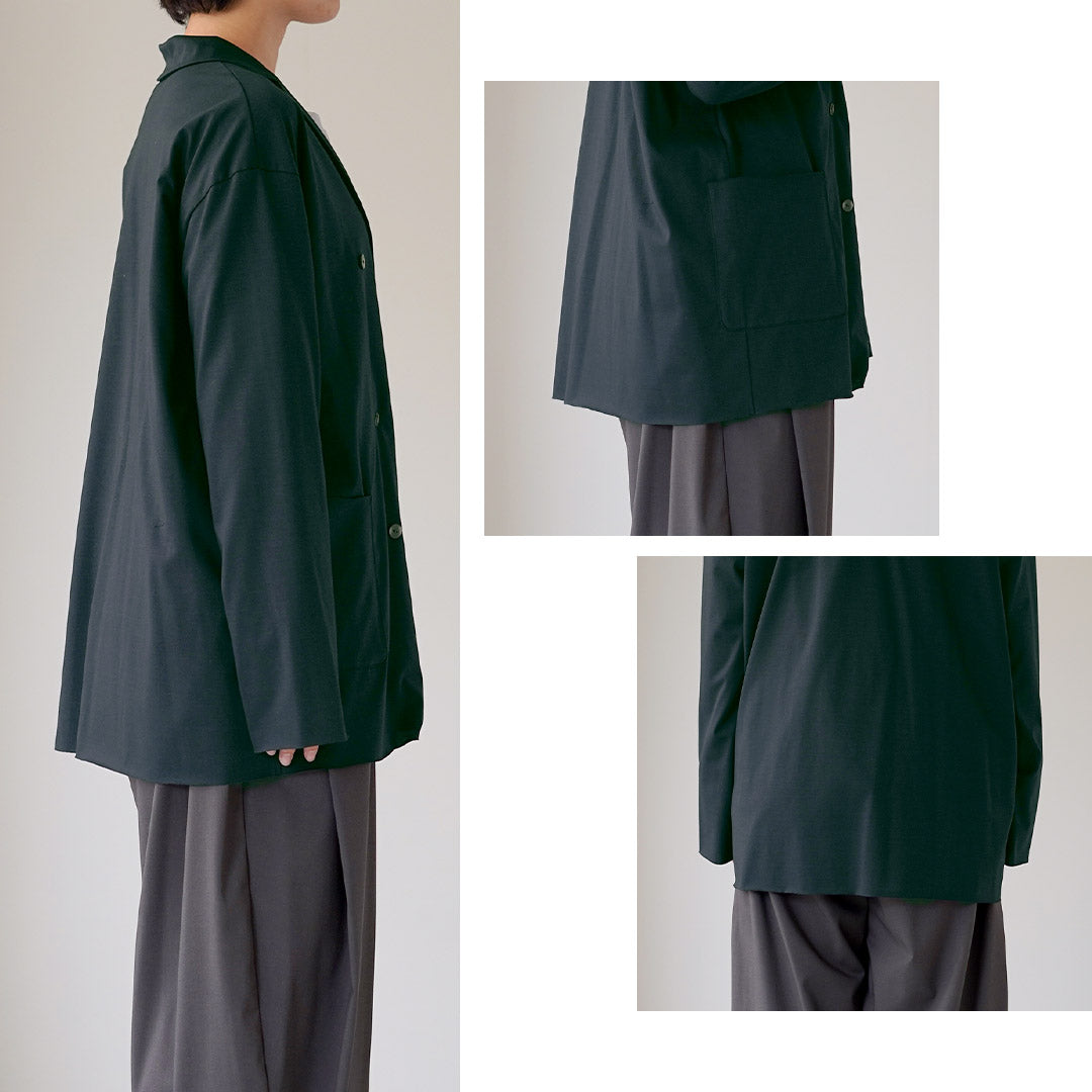 mizuiro ind（ミズイロインド） カット ダブルブレステッド カーディガン 日本製