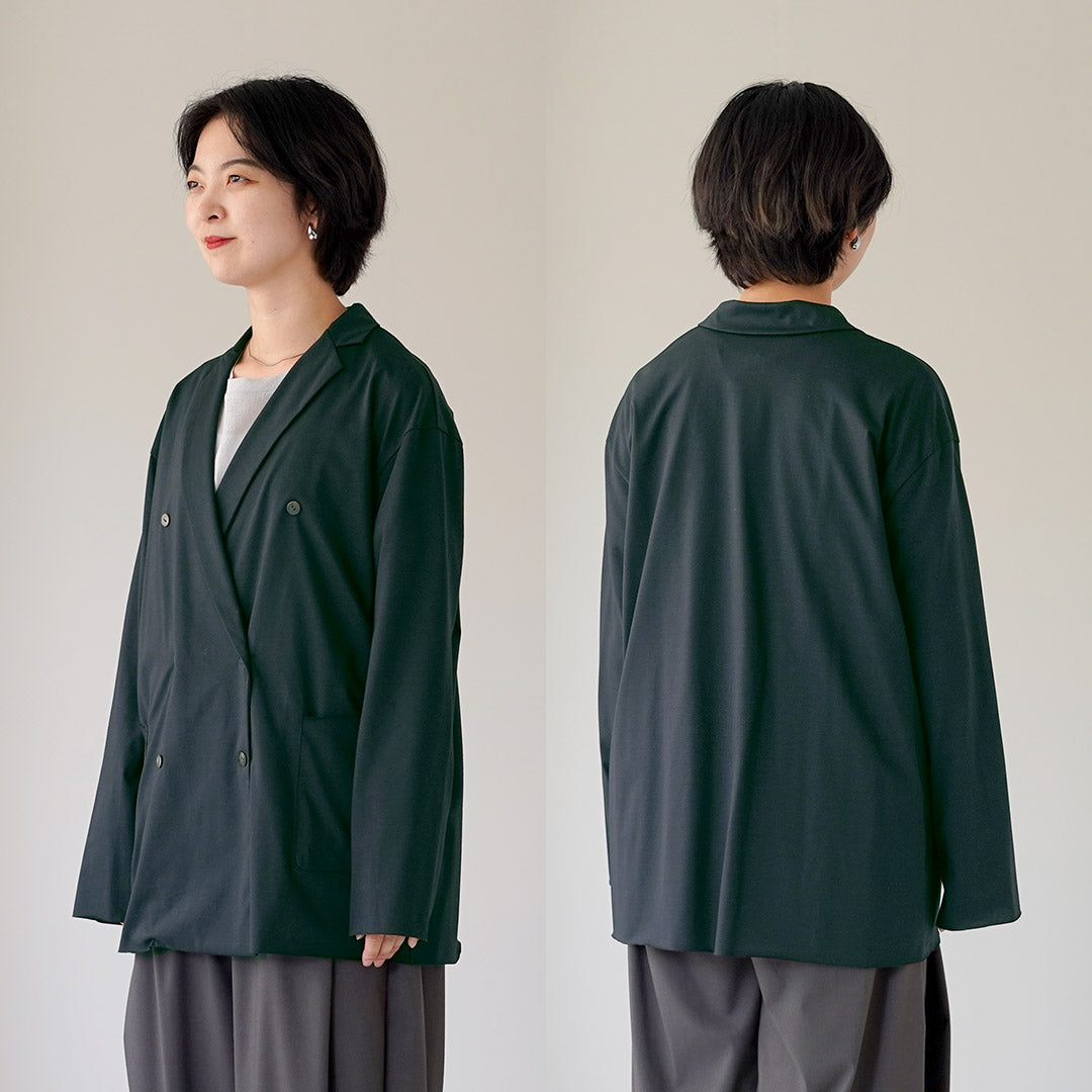 mizuiro ind（ミズイロインド） カット ダブルブレステッド カーディガン 日本製