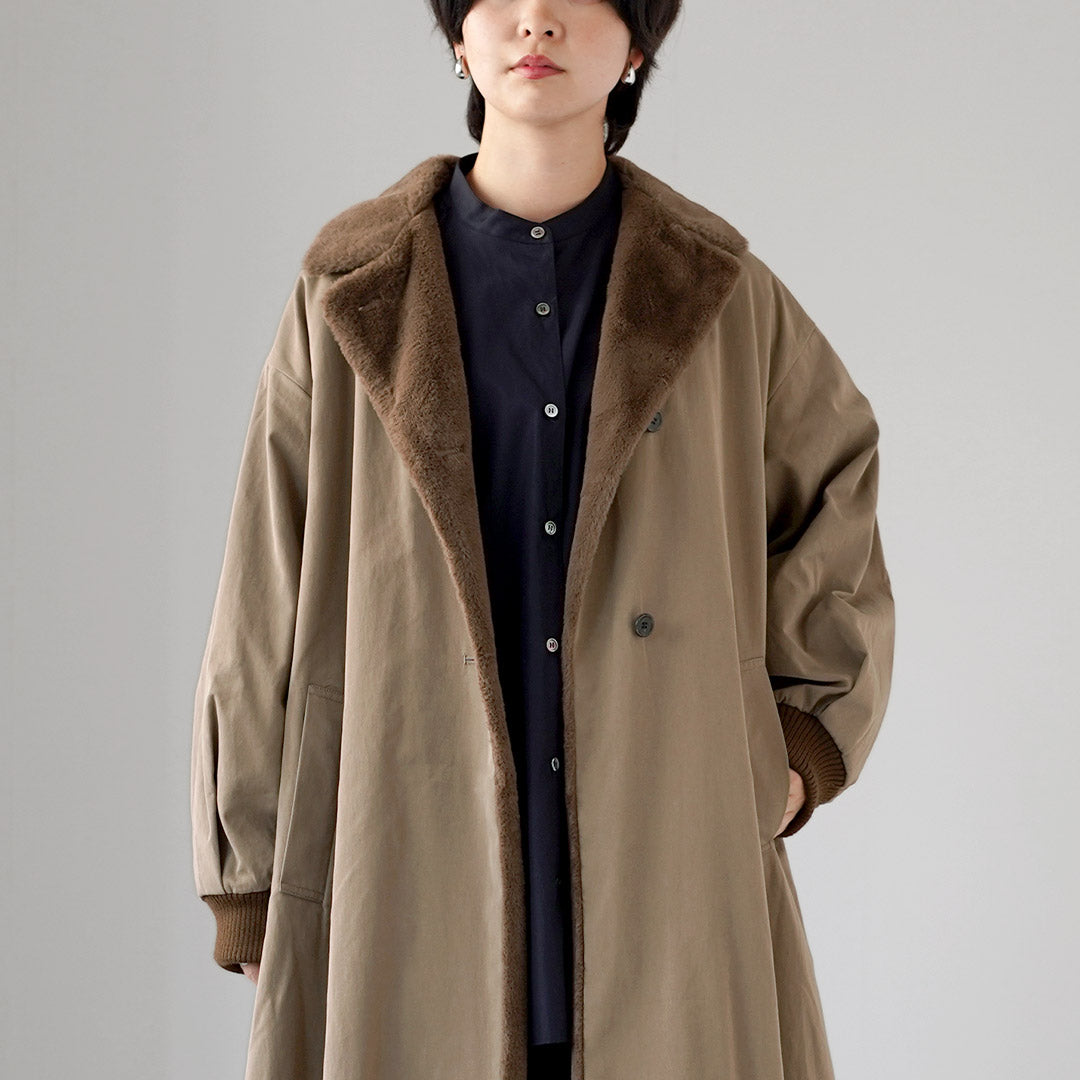 mizuiro ind（ミズイロインド） バック ボア コート