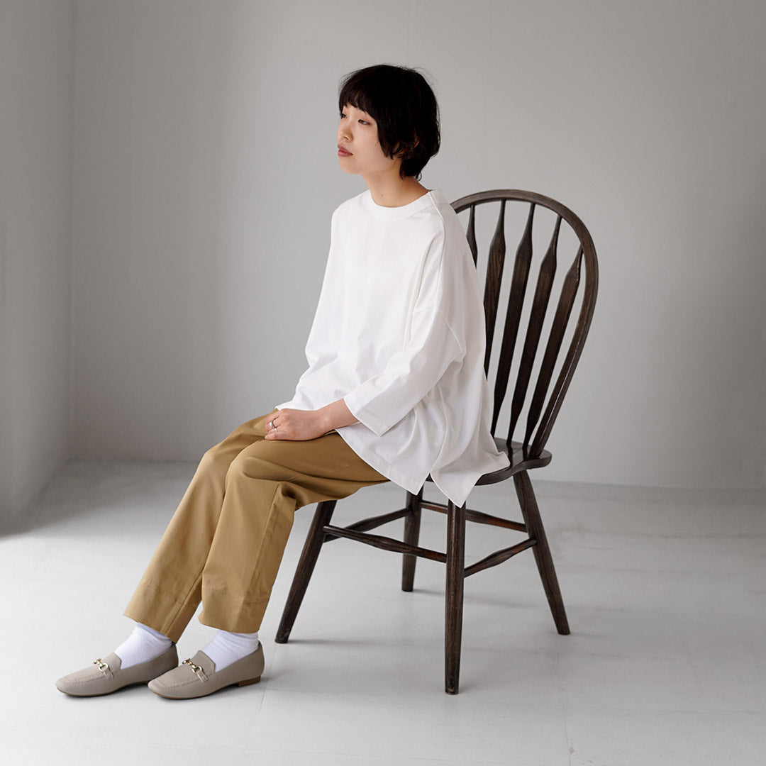 TRAVAIL MANUEL（トラバイユマニュアル） 度詰天竺 七分袖プルオーバー 日本製