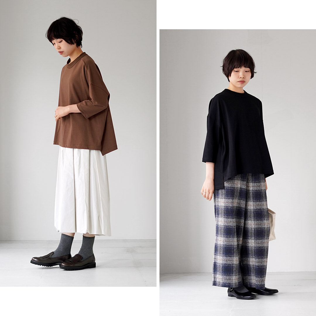 TRAVAIL MANUEL（トラバイユマニュアル） 度詰天竺 七分袖プルオーバー 日本製