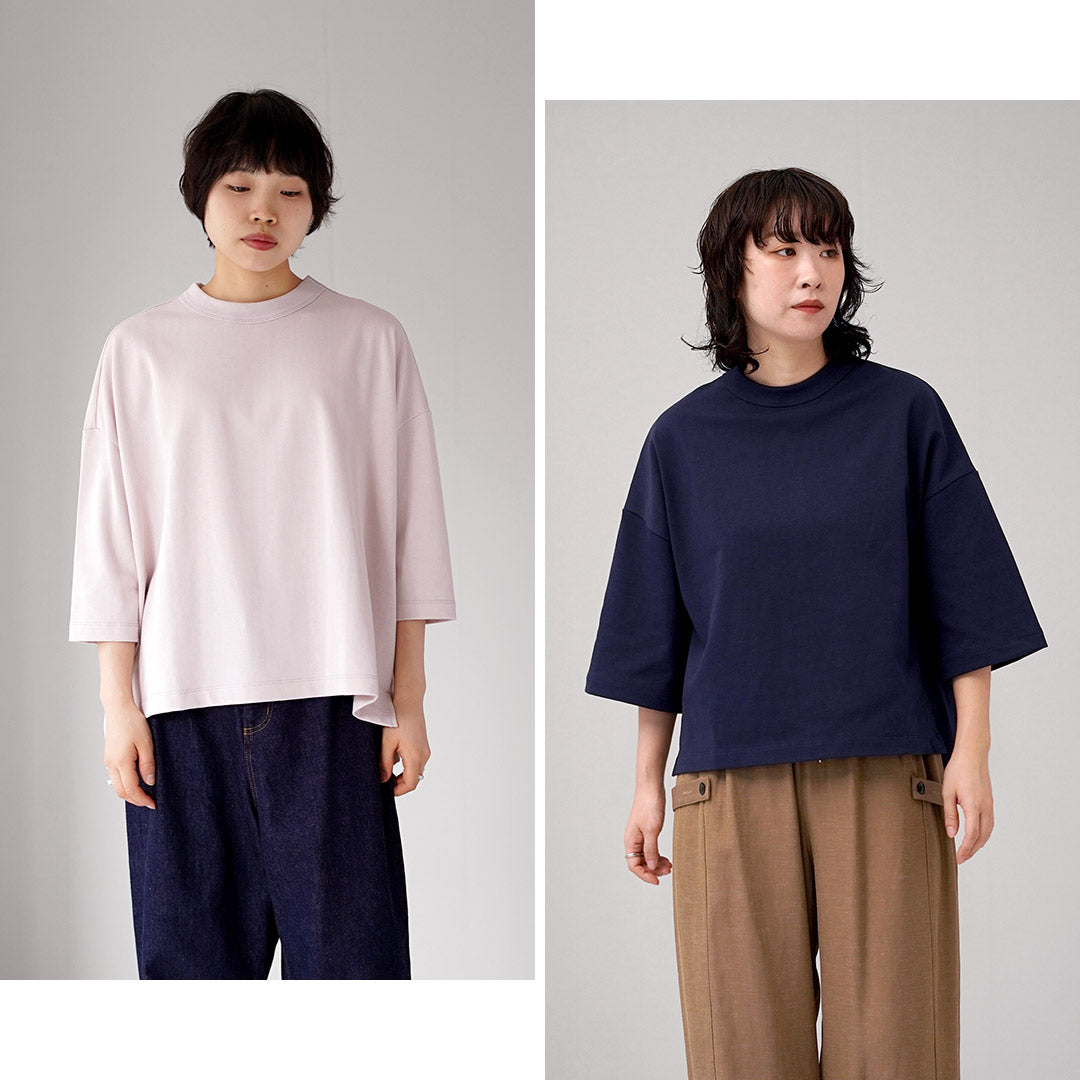 TRAVAIL MANUEL（トラバイユマニュアル） 度詰天竺 七分袖プルオーバー 日本製