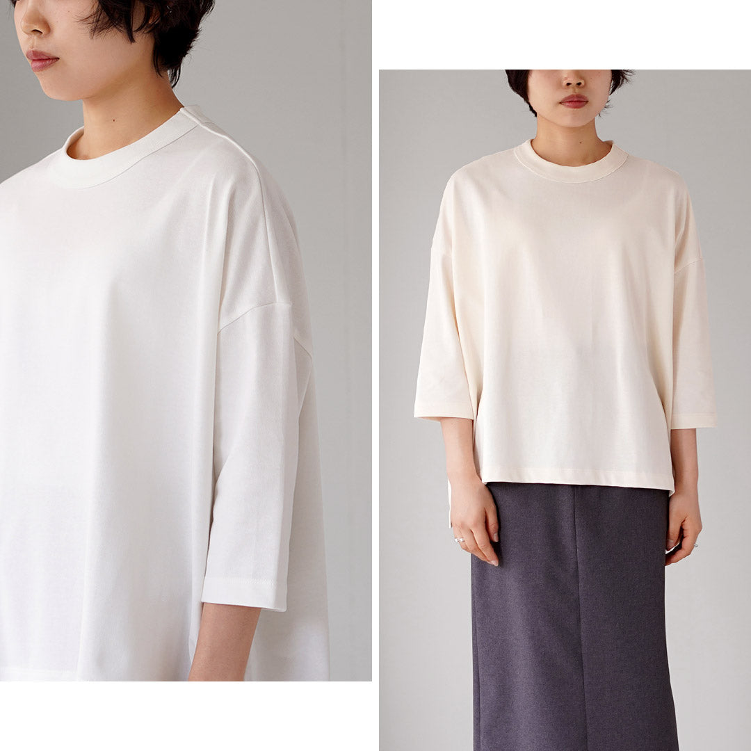 TRAVAIL MANUEL（トラバイユマニュアル） 度詰天竺 七分袖プルオーバー 日本製