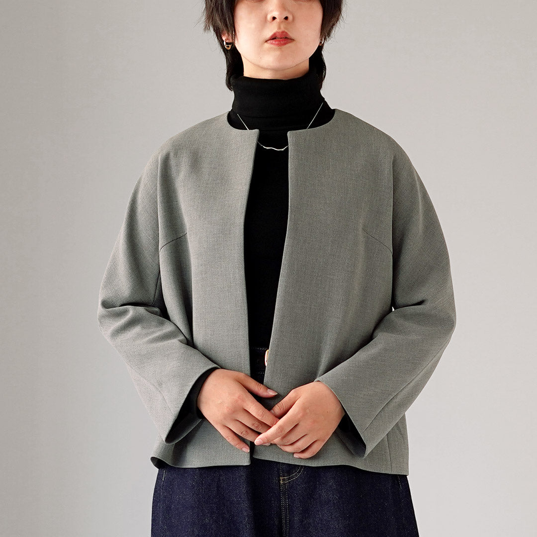 TRAVAIL MANUEL（トラバイユマニュアル） ダブルクロス ノーカラー ジャケット 日本製