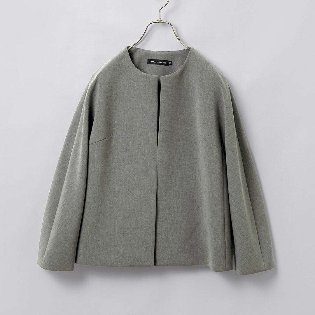 TRAVAIL MANUEL（トラバイユマニュアル） ダブルクロス ノーカラー ジャケット 日本製