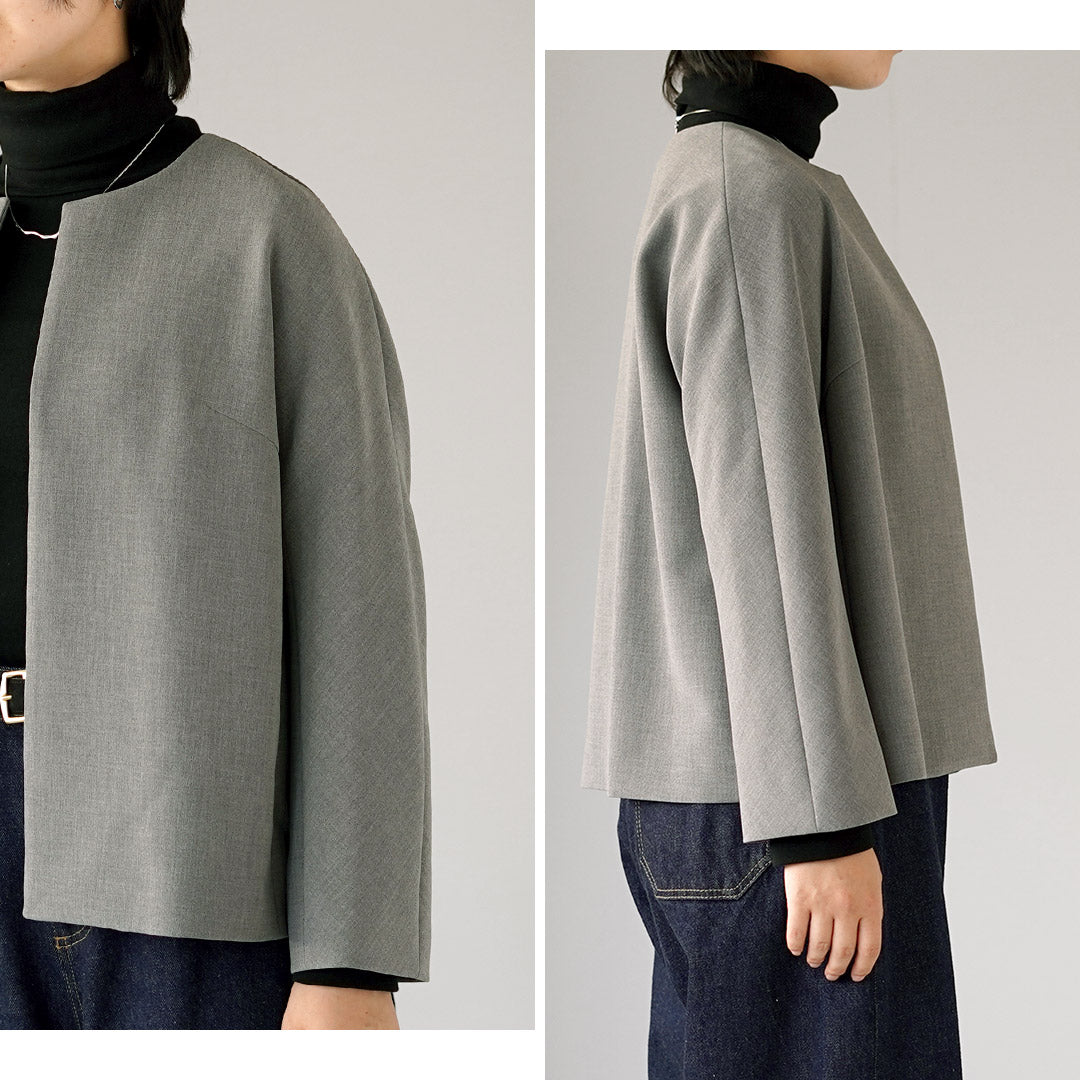 TRAVAIL MANUEL（トラバイユマニュアル） ダブルクロス ノーカラー ジャケット 日本製