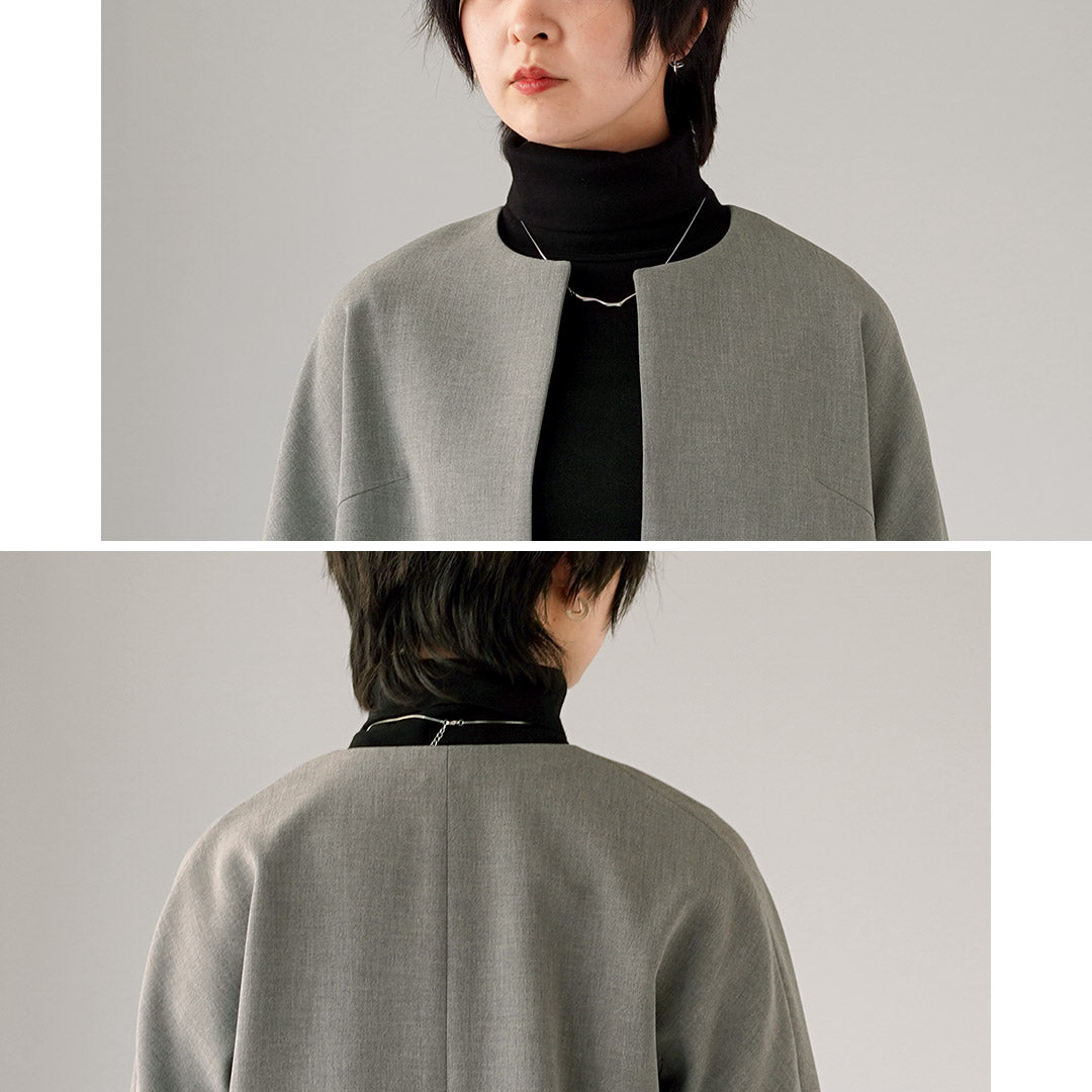 TRAVAIL MANUEL（トラバイユマニュアル） ダブルクロス ノーカラー ジャケット 日本製