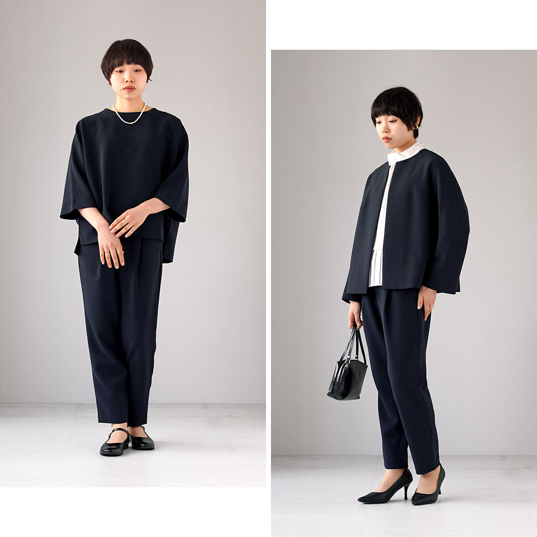 TRAVAIL MANUEL（トラバイユマニュアル） Wクロス ワンタックストレート パンツ 日本製