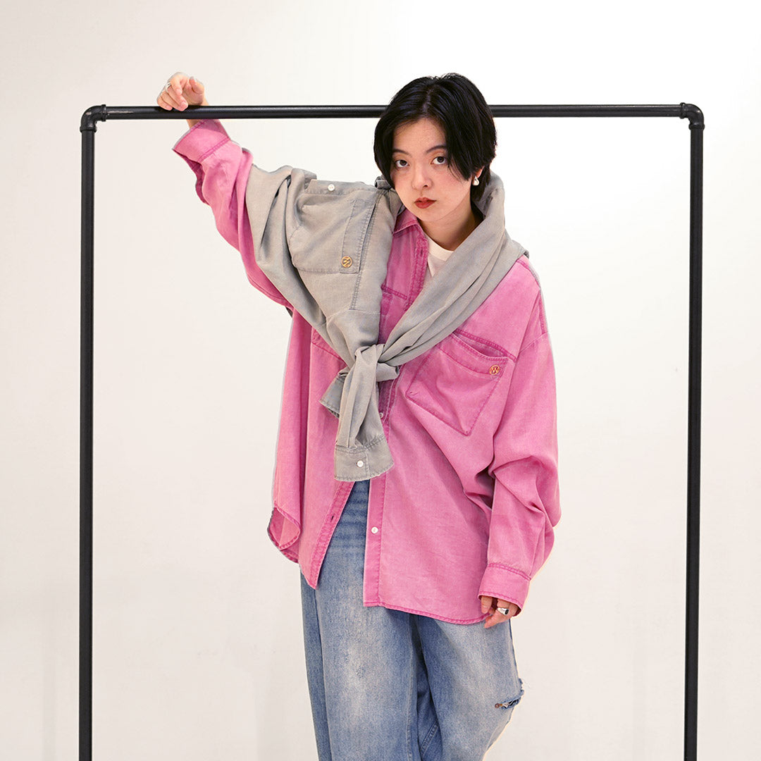 【予約販売：1月下旬発送予定】YENN（イェン） FADED OVERSIZE SHIRT