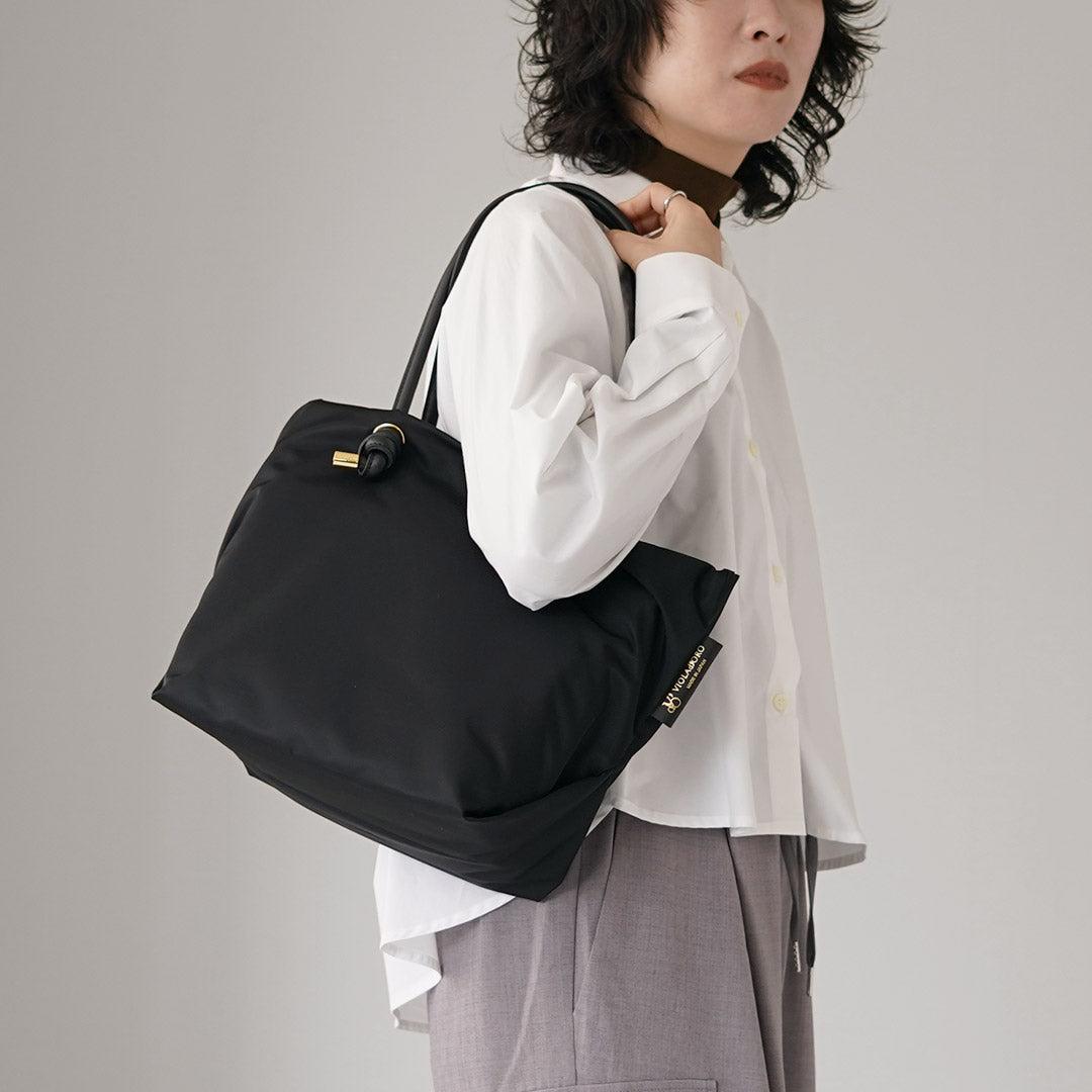 VIOLAD’ORO（ヴィオラドーロ） BIANCA M ノットハンドル ナイロン トートバッグ ビアンカ 日本製