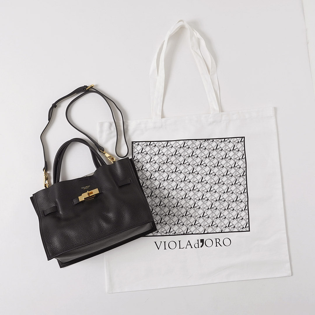 VIOLAD’ORO（ヴィオラドーロ） TRERO M イタリアン Wフェイスレザー トート トレロ 日本製