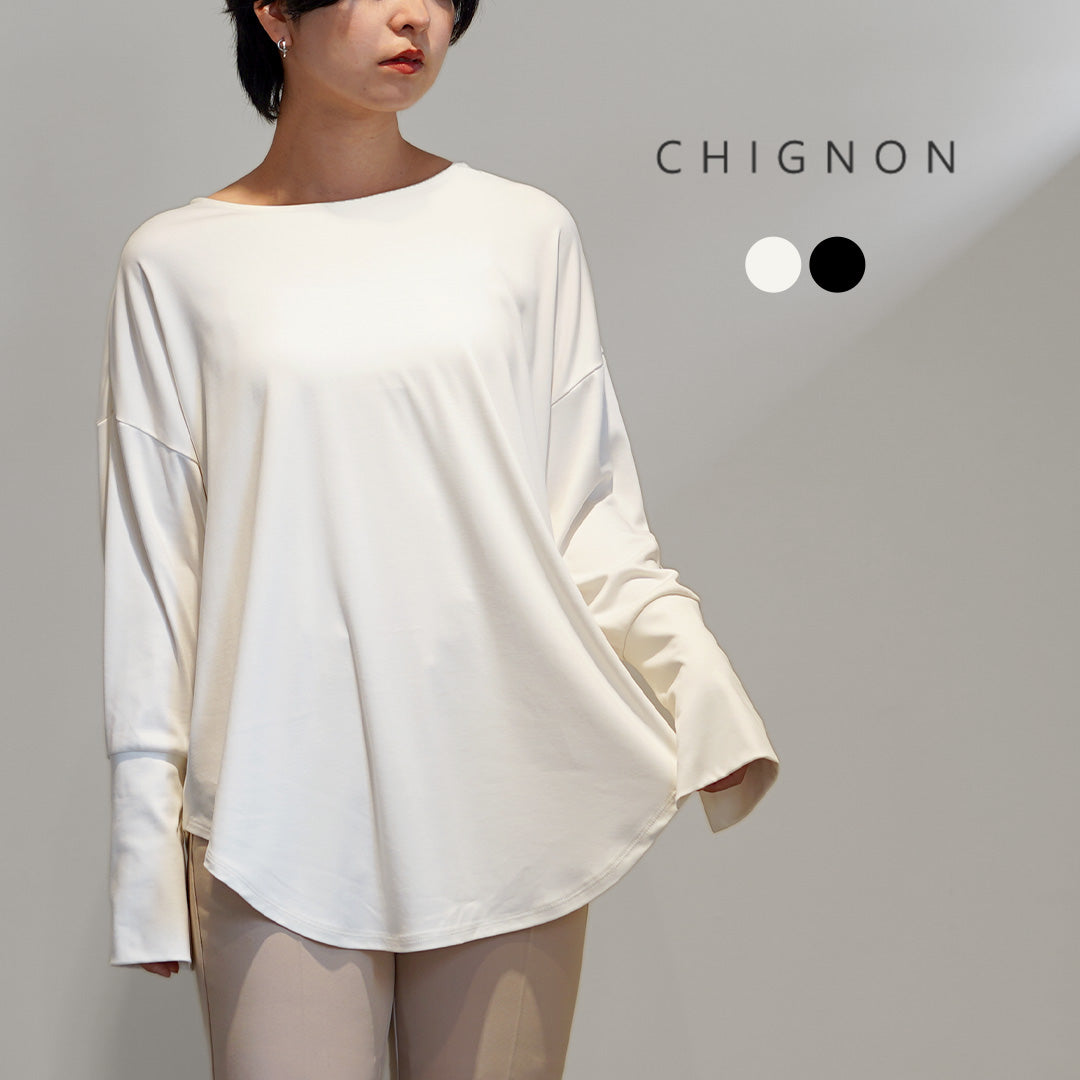 【予約販売：1月上旬発送予定】CHIGNON（シニヨン） フィブリル プレーンブラウス