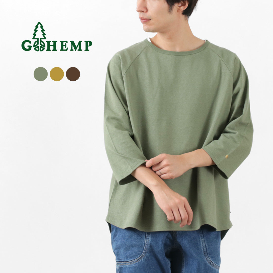 【30％OFF】GOHEMP（ゴーヘンプ） ワイド ベースボール Tシャツ