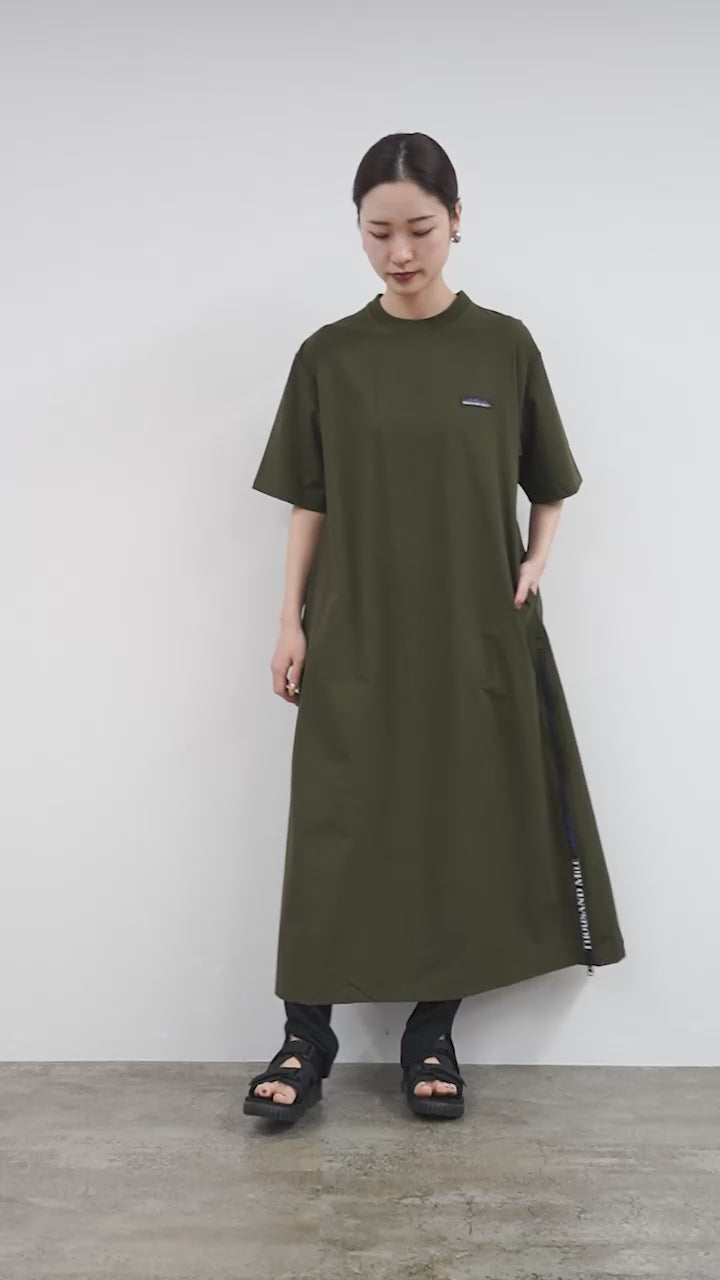 THOUSAND MILE（サウザンドマイル） ショートスリーブ ドレス / レディース ワンピース ロング マキシ 撥水 スリット アウトドア レジャー SHORT SLEEVE DRESS