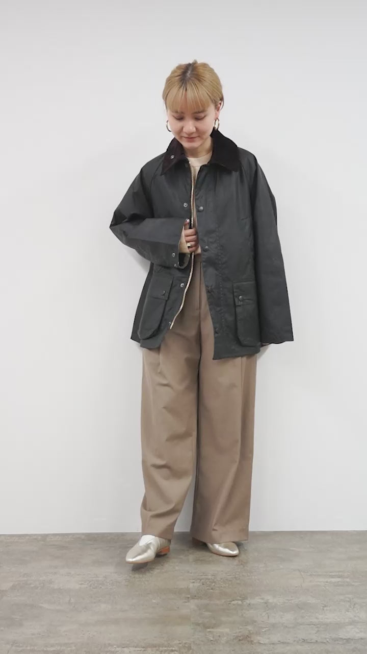 BARBOUR（バブアー） オーバーサイズ ビデイル ワックスジャケット / レディース アウター オイル コート ショート丈 os wax  bedale