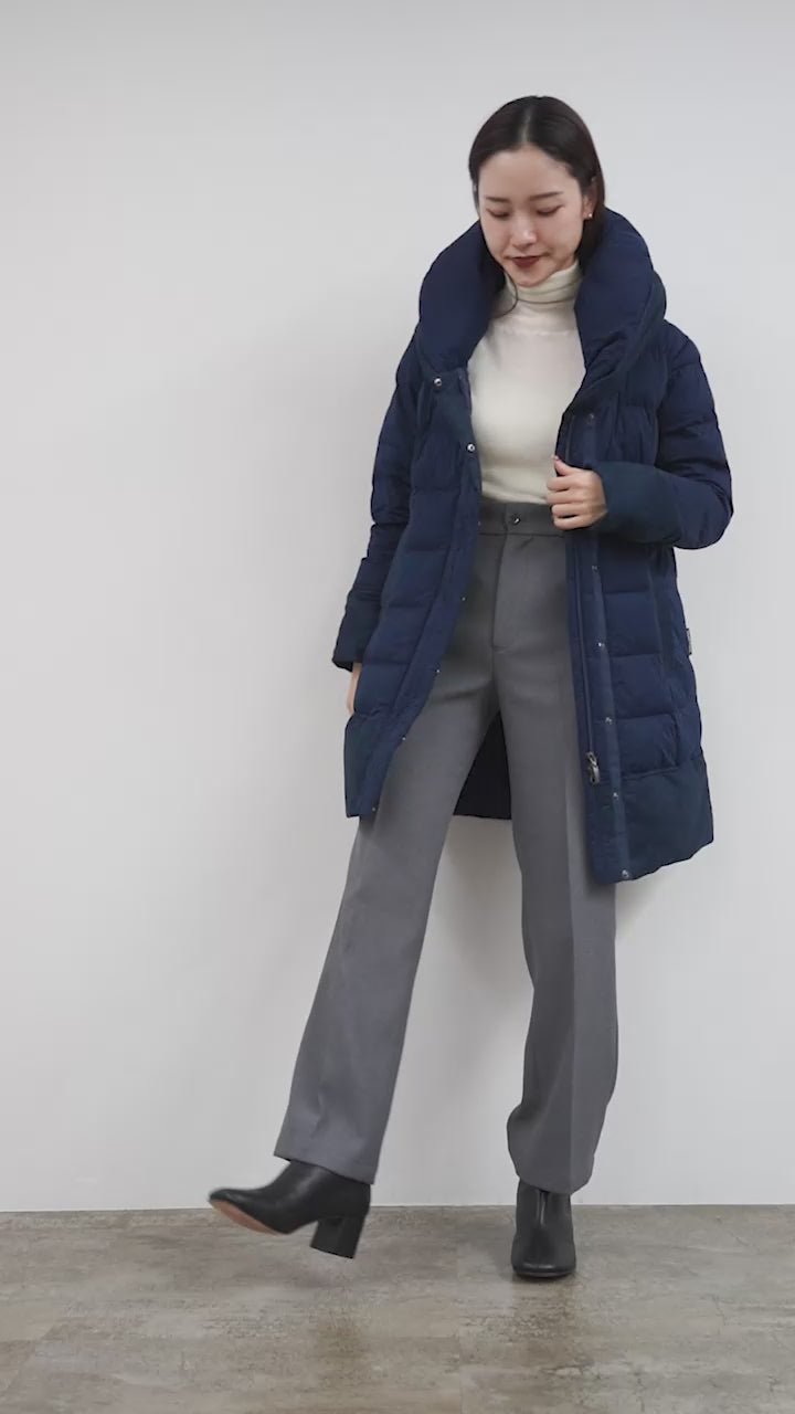 YOSOOU（ヨソオウ） ツーピースカラー コート / レディース ダウン ロング ストレッチ きれいめ Two Piece Collar Coat