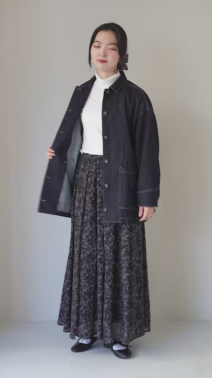 mizuiro ind（ミズイロインド） ワイド デニム カバーオール 日本製