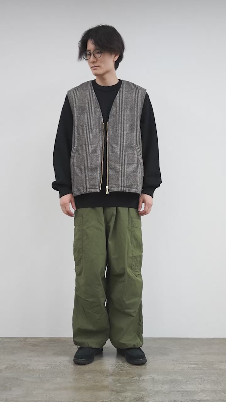 SON OF THE CHEESE（サノバチーズ） チェック ウールベスト / アウター チェック メンズ Check Wool Vest