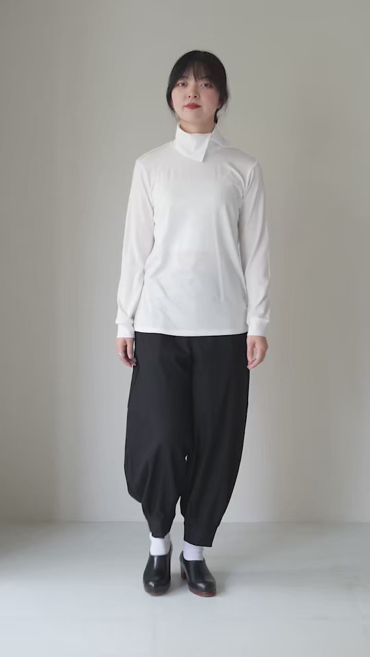 mizuiro ind（ミズイロインド） アシンメトリー シャツ プルオーバー