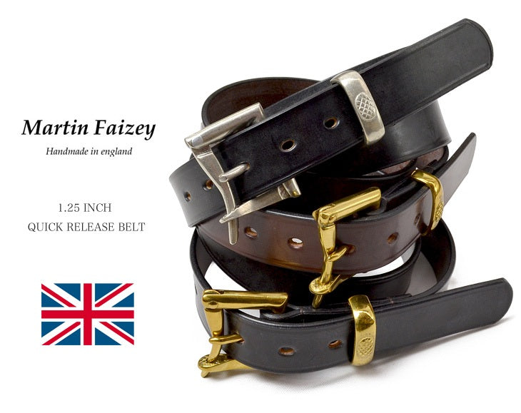 MARTIN FAIZEY (マーティンフェイジー） 1.25インチ（30mm）クイックリリースベルト レザーベルト / メンズ / 英国製 –  ROCOCO ONLINE STORE