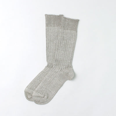 ROTOTO（ロトト） R1461 リネンコットンリブソックス / 靴下 麻 綿 メンズ レディース 日本製 LINEN COTTON RIBBED CREW SOCKS