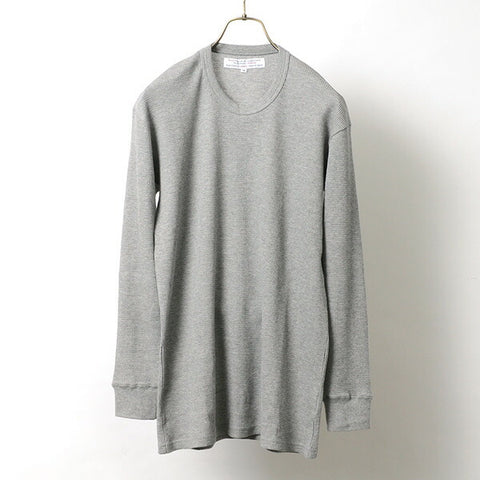 【ラスト1点】【50％OFF】ROCOCO（ロココ） ワッフルサーマル ロングスリーブ クルーネック Tシャツ / 長袖 / 無地 / メンズ /  日本製 / WAFFLE THERMAL LONG SLEEVE CREW TEE【セール】