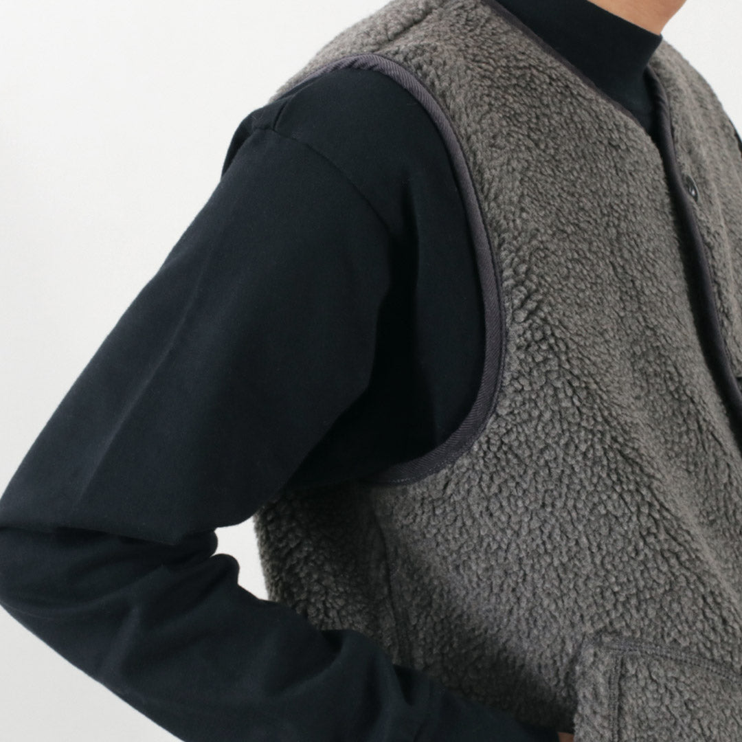 VINCENT ET MIREILLE（ヴァンソン エ ミレイユ） ボア ベスト メンズ 静電気防止 BOA VEST