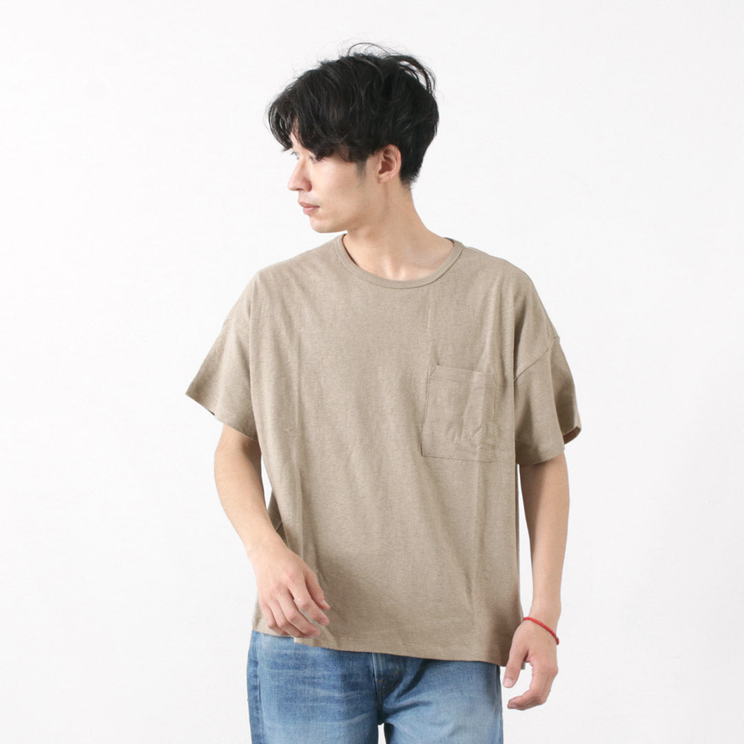 GOHEMP（ゴーヘンプ） ワイド ポケット Tシャツ