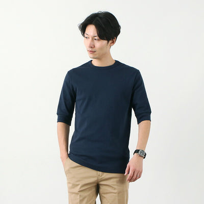 ROCOCO（ロココ） スムースリブ コットン クルー Ｔシャツ / ハーフスリーブ / メンズ / フランス製 / コットン / インナー / レイヤード