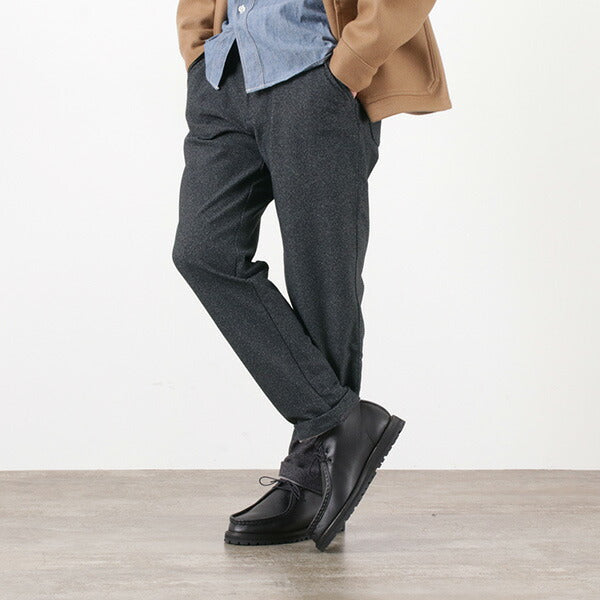 FOB FACTORY（FOBファクトリー） F0464 ヘリンボーンフリース イージーパンツ / メンズ / ストレッチ / テーパード / 日本製 / EASY PANTS