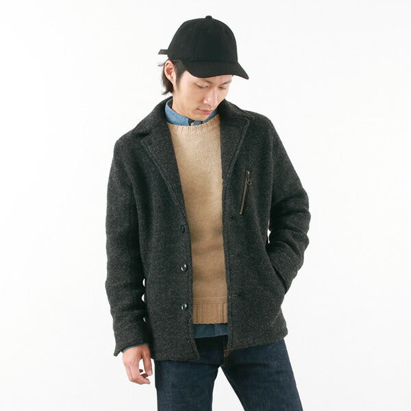 【まとめ買いで最大30％OFFクーポン】【50％OFF】ROCOCO（ロココ） エアリーウール ラペルカラー ショートジャケット /メンズ / 日本製【セール】 クリスマス プレゼント ギフト