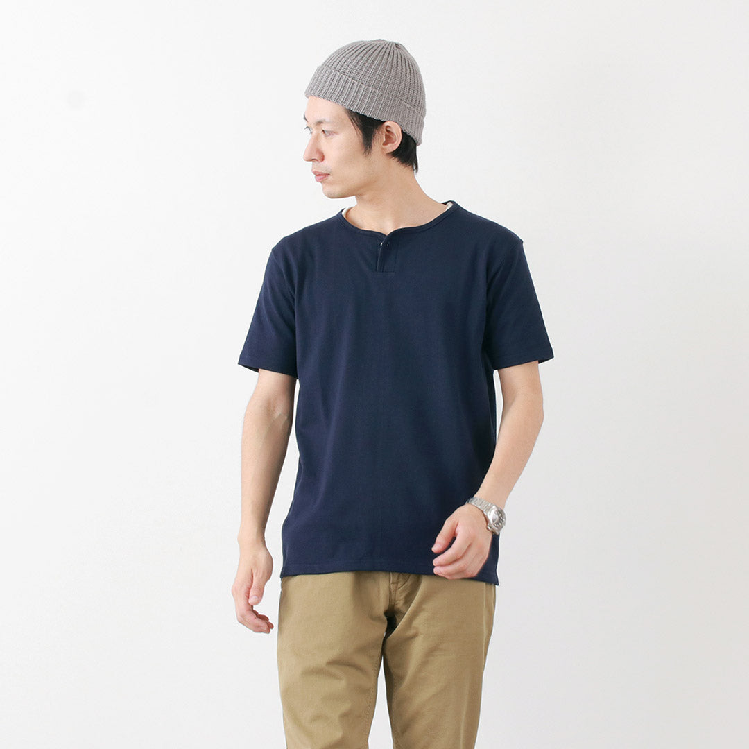 TIEASY（ティージー） サマーニット ヘンリー 半袖 Tシャツ / メンズ / ヘンリーネック / コットン / 日本製 / TE500HRSS / SUMMER KNIT HENLEY SHORT SLEEVE T-SHIRTS