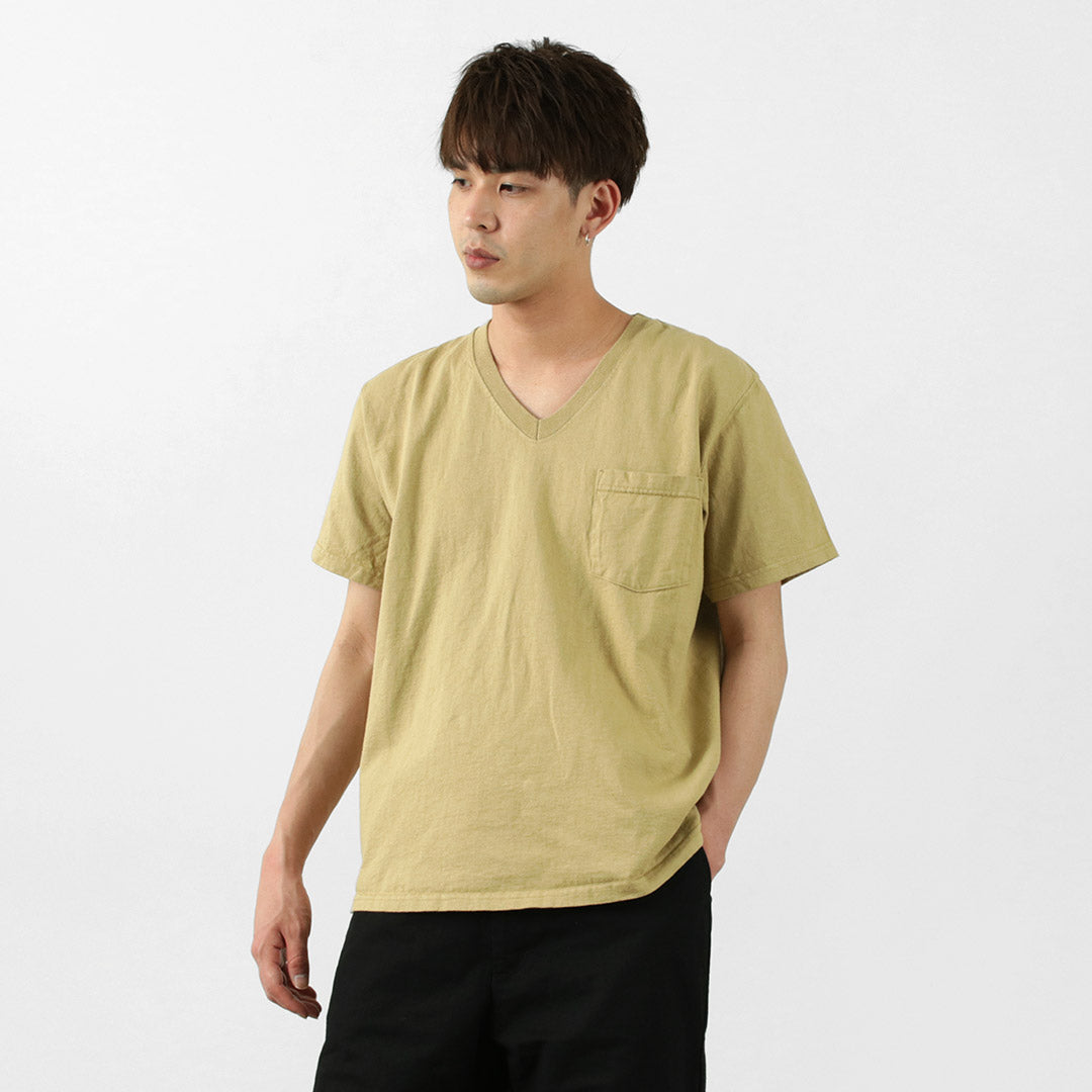 GOODWEAR（グッドウェア） カラー別注 ショートスリーブ Vネック ポケット Tシャツ